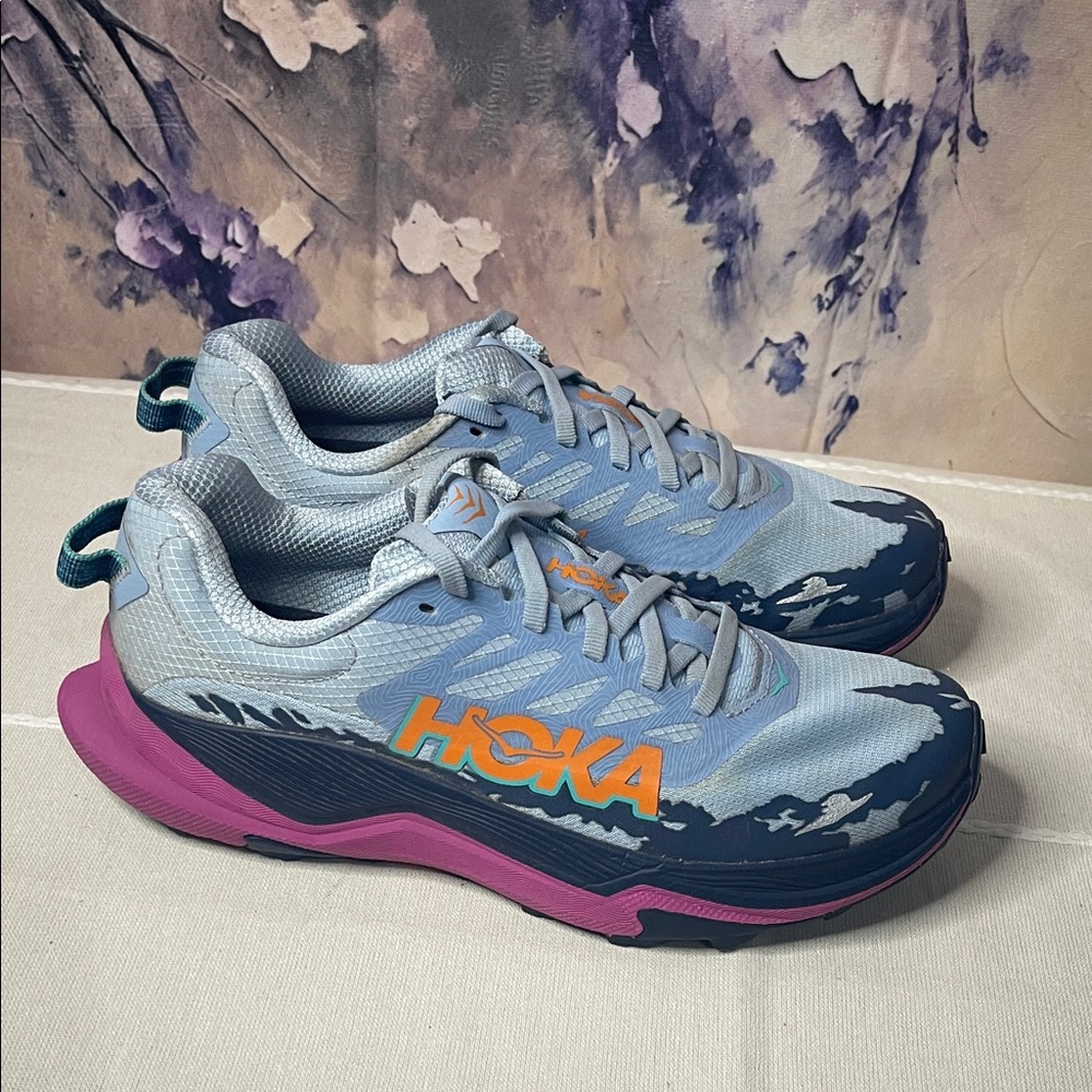 Hoka Torrent4 ' Blue and Pink Sneakers - Picture 7 of 13